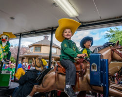 The Oregon Ducks contingent at the 2017 Sisters Oregon Rodeo Parade© 2017  Gary N. Miller, Sisters Country Photography
